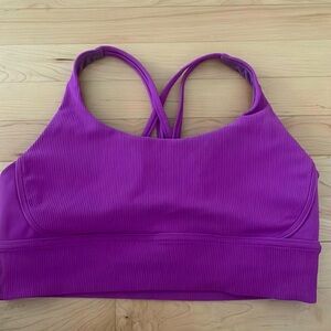 Lululemon Longline Energy Bra in Luxtreme, Size 14, Vivid Plum